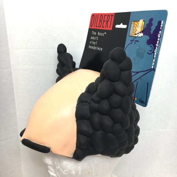Dilbert Character Head Piece Hat Latex Vintage NOS NWT - Picture 4 of 11
